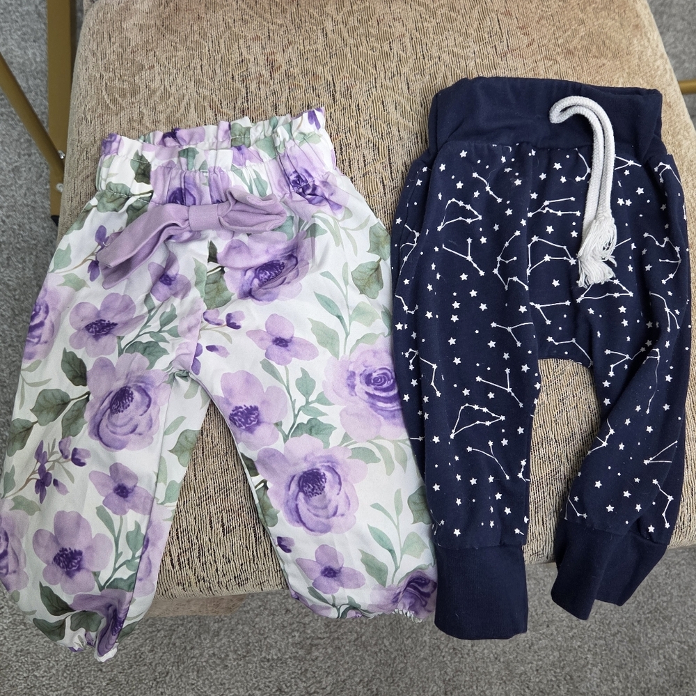 Floral and Starry Kids Bottoms Set